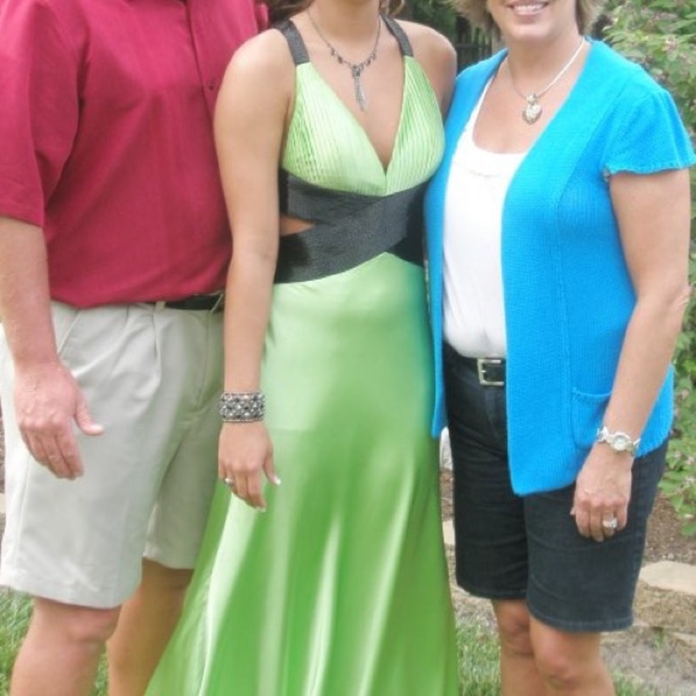 Green and Black Prom Dress
